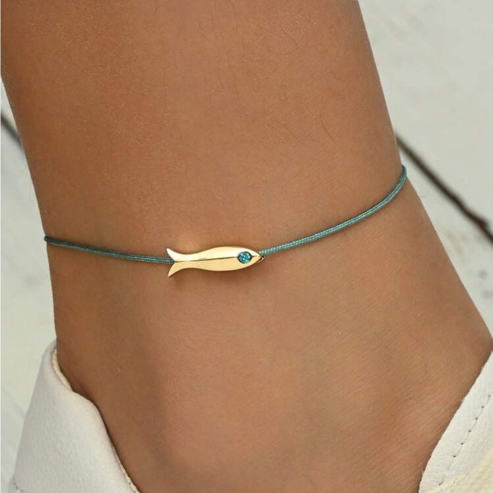 Fish Charm Adjustable Anklet